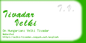 tivadar velki business card